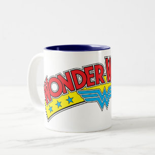 Tasse 2 Couleurs Logo de la bande dessinée Wonder Woman 1987