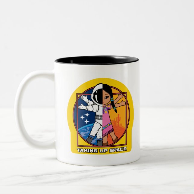 Tasse 2 Couleurs Logo de l'espace (Gauche)