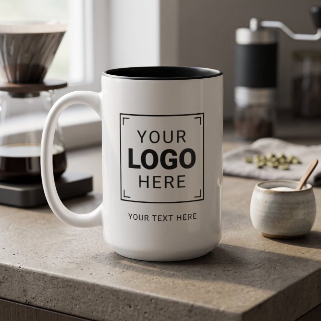 Tasse 2 Couleurs Logo de Marque Personnalisé (Créateur téléchargé)