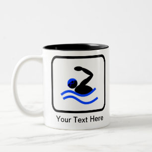 Tasse 2 Couleurs Logo de nage personnalisable