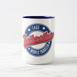 Tasse 2 Couleurs logo de routard du monde au Laos