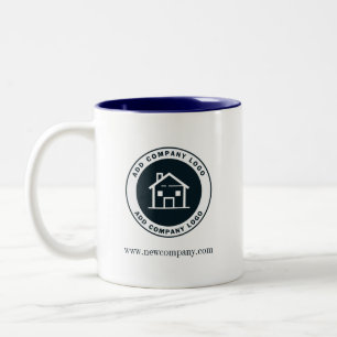 Tasse 2 Couleurs Logo de société moderne personnalisé Cadeau