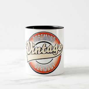 Tasse 2 Couleurs Logo de style vintage Dortmund,