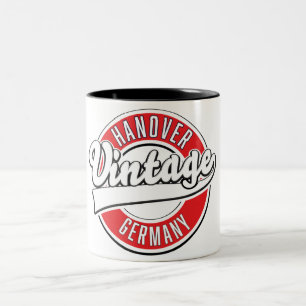Tasse 2 Couleurs Logo de style vintage Hanover Allemagne.
