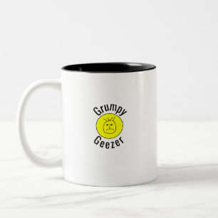 Tasse 2 Couleurs Logo de texte incurvé petit Grumpy Geezer