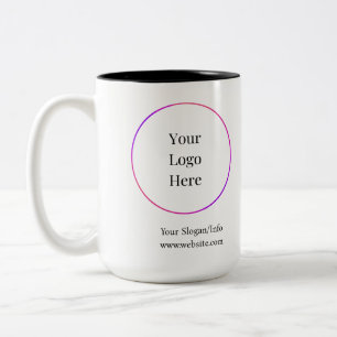 Tasse 2 Couleurs Logo d'entreprise Modèles personnalisables