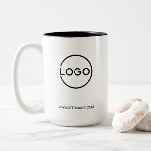 Tasse 2 Couleurs Logo d'entreprise personnalisé avec texte personna