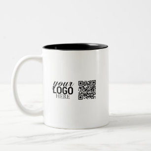 Tasse 2 Couleurs Logo d'entreprise promotionnel et code QR