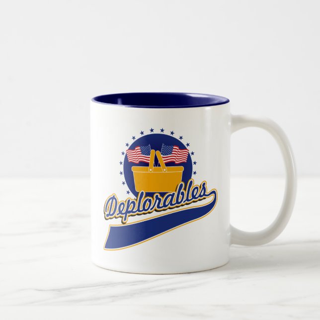 Tasse 2 Couleurs Logo d'équipe de Deplorables (Droit)