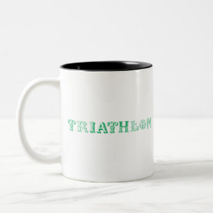 Tasse 2 Couleurs Logo du cool de triathlon pour tous les sportifs