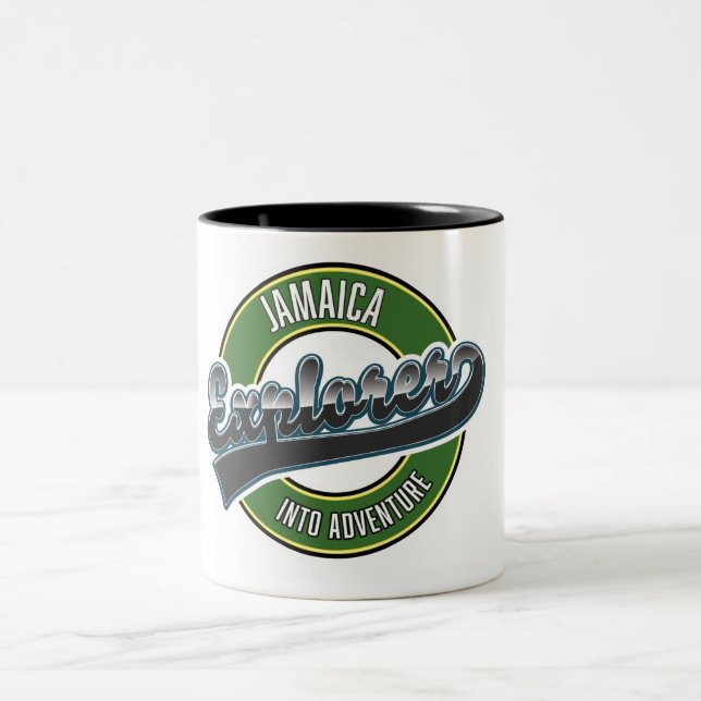 Tasse 2 Couleurs logo Jamaïque Explorer dans Adventure (Centre)