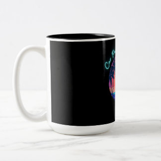 Tasse 2 Couleurs Logo minimaliste Arrière - plan noir