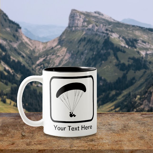 Tasse 2 Couleurs Logo Paraglider personnalisable (Créateur téléchargé)