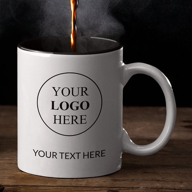 Tasse 2 Couleurs Logo promotionnel personnalisé – Aucune commande m (Créateur téléchargé)
