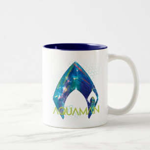 Tasse 2 Couleurs Logo réfracté par   d'Aquaman Aquaman
