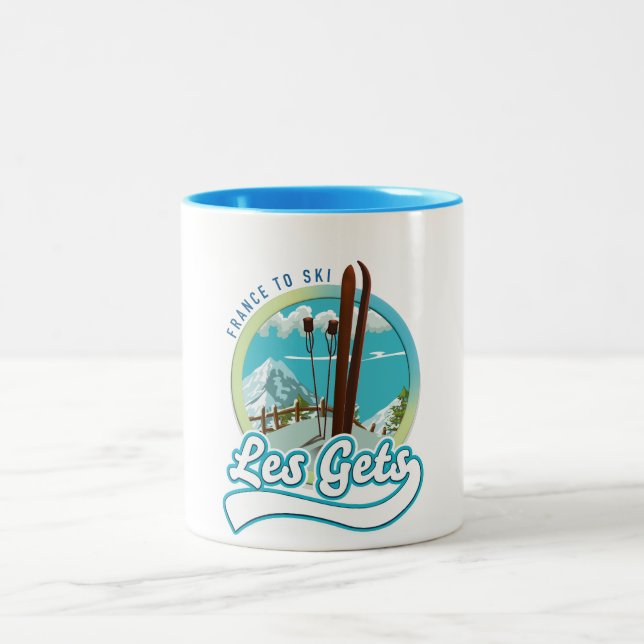 Tasse 2 Couleurs Logo ski Les Gets France (Centre)