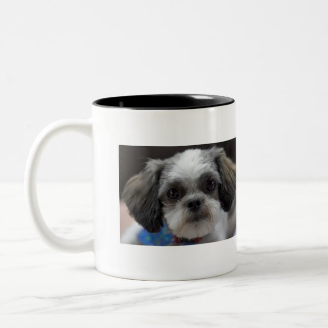 Tasse 2 Couleurs L'OH SHIH TZU il est temps de café (Gauche)