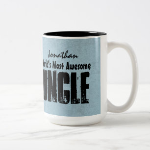 Tasse 2 Couleurs L'ONCLE le plus impressionnant grunge bleue V11 du