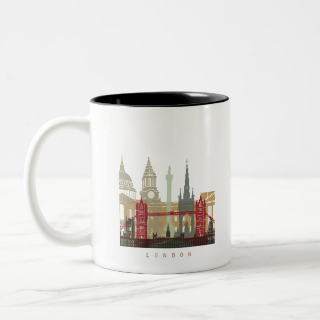 Tasse 2 Couleurs London skyline poster (Gauche)