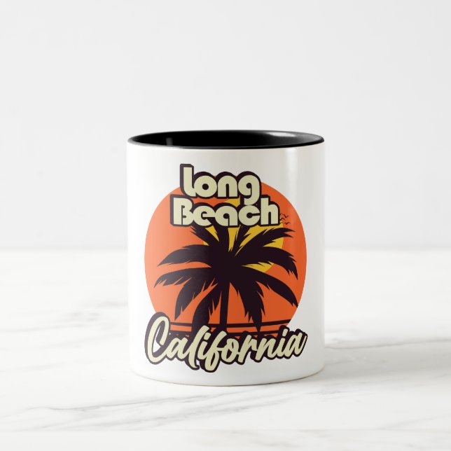 Tasse 2 Couleurs Long Beach California (Centre)