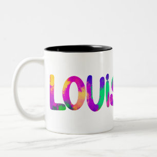 Tasse 2 Couleurs Louisiane couleurs de Madi Gras et de la nourritur