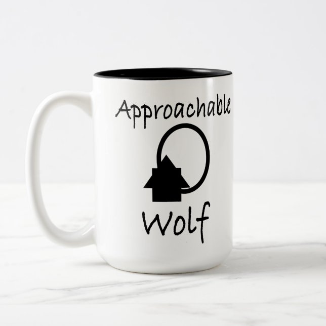 Tasse 2 Couleurs "Loup approchable" Art de J.H.Thornton (Gauche)