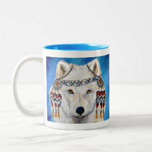 Tasse 2 Couleurs Loup Blanc
