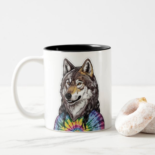 Tasse 2 Couleurs Loup de Jerry Garcia (Avec donut)