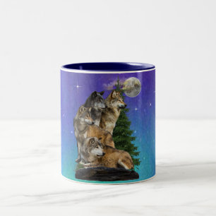 Tasse 2 Couleurs Loup et lune