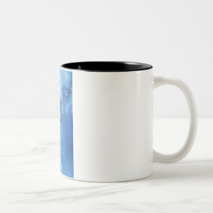 Tasse 2 Couleurs Loup fantôme hurlant sur la lune