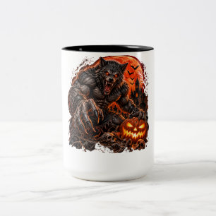 Tasse 2 Couleurs Loup-garou d'Halloween – Terrible Homme Loup la Nu