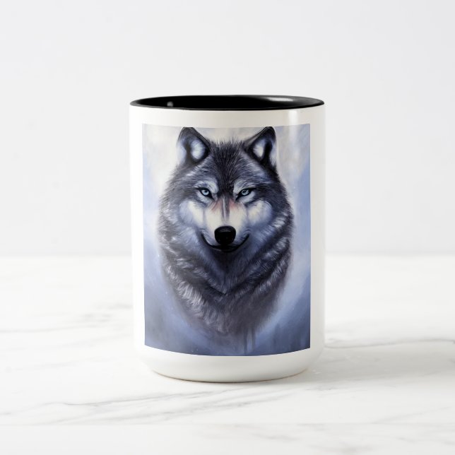 Tasse 2 Couleurs Loup solitaire (Centre)