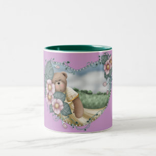 Tasse 2 Couleurs L'ours de campagne dans une boue de coeur