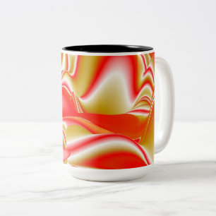 Tasse 2 Couleurs Love and Gold Abstrait 3D Rainbowart