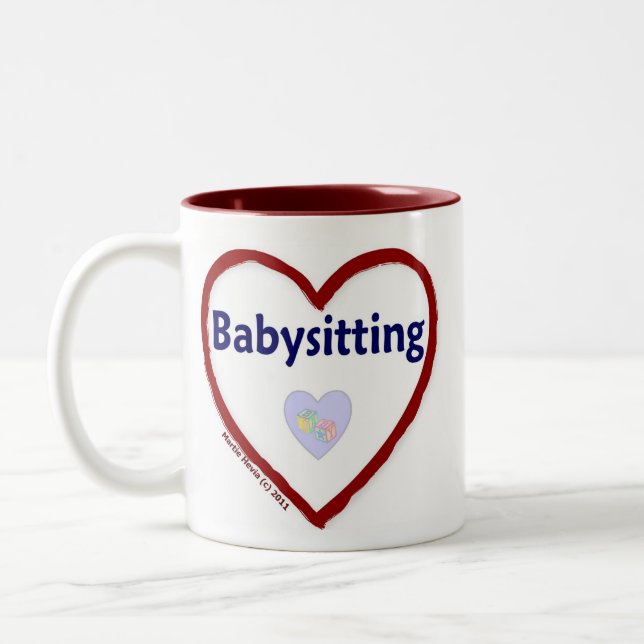 Tasse 2 Couleurs Love Babysitting (Gauche)
