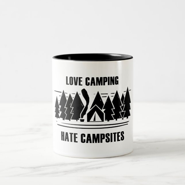 Tasse 2 Couleurs Love Camping, Campings Hate (Centre)