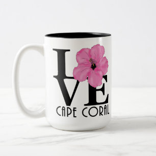 Tasse 2 Couleurs LOVE Cape Coral 15 oz Hibiscus rose