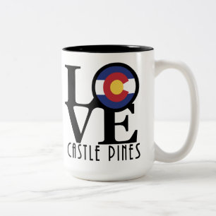 Tasse 2 Couleurs LOVE Castle Pines Colorado 15oz
