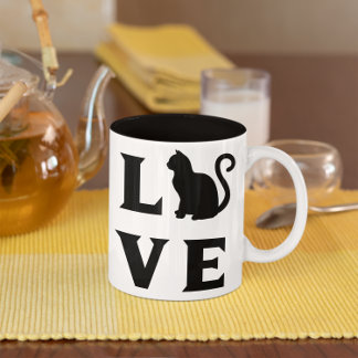 Tasse 2 Couleurs Love Cat