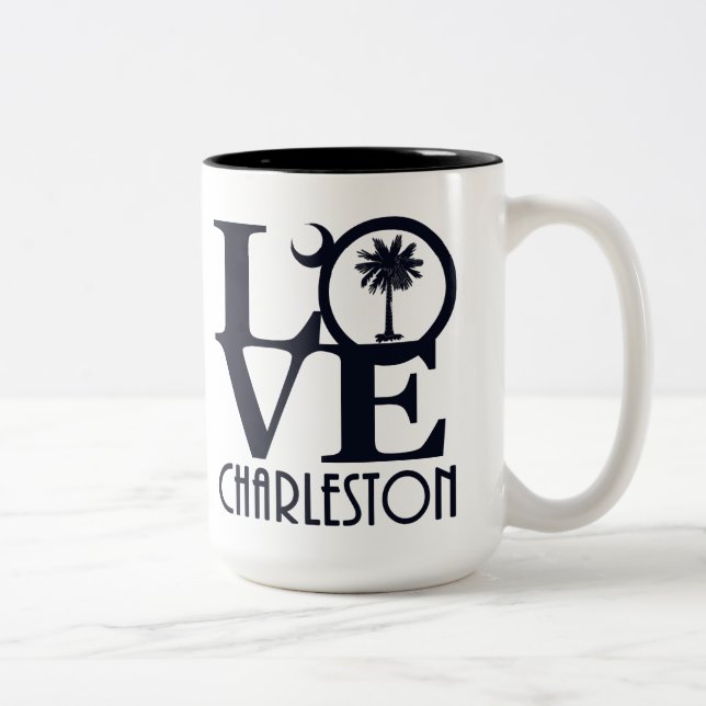 Tasse 2 Couleurs LOVE Charleston 15oz (Droit)