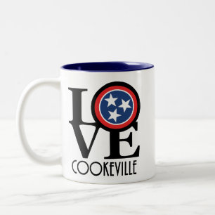 Tasse 2 Couleurs LOVE Cookeville Tennessee 11oz