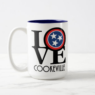 Tasse 2 Couleurs LOVE Cookeville Tennessee 15oz