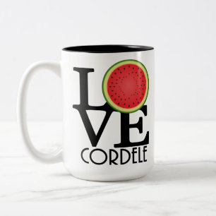 Tasse 2 Couleurs LOVE Cordele Série Melon d'Eau 15oz