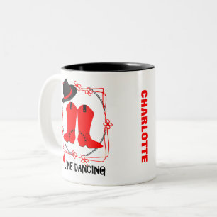 Tasse 2 Couleurs Love Country Line Dancing Cute Personnalisée
