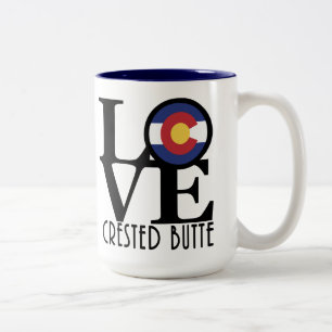 Tasse 2 Couleurs LOVE Crested Butte Colorado 15oz