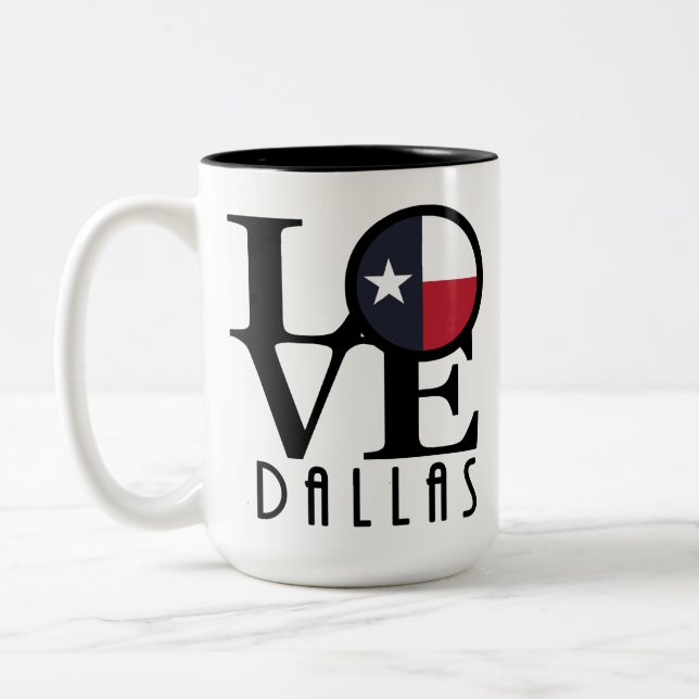Tasse 2 Couleurs LOVE Dallas 15oz (Gauche)