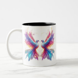 Tasse 2 Couleurs Love Dove Birds