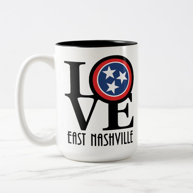 Tasse 2 Couleurs LOVE East Nashville 15oz (Gauche)