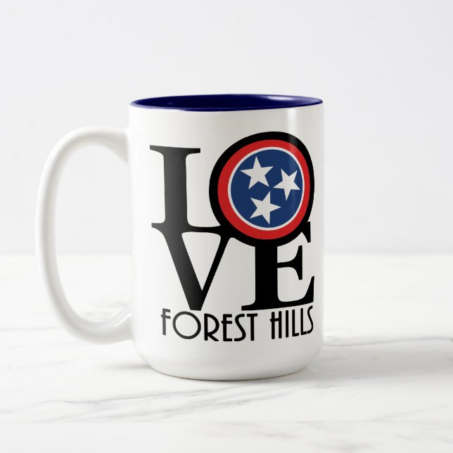 Tasse 2 Couleurs LOVE Forest Hills 15oz (Gauche)