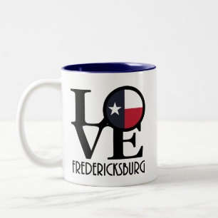 Tasse 2 Couleurs LOVE Fredericksburg TX 11oz